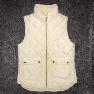 J. Crew Excursion Quilted Vest - Cream